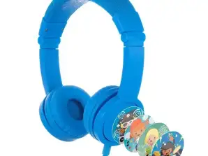 BuddyPhones Raziščite plus žice slušalke za otroke (modra)