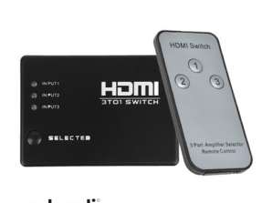 HDMI Switch 3 prievadai su nuotolinio valdymo pultu