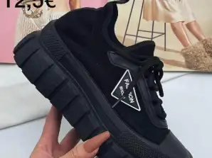 Γυναικεία μαύρα platform sneakers- Μέγεθος 36-41 ΝΕΟ 2023