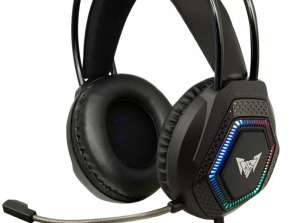 Crown Micro Gaming Headset med mikrofon og LED-belysning