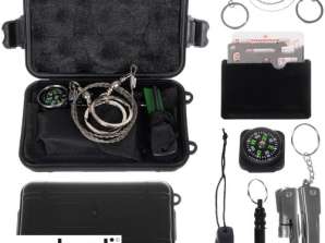 6-in-1 Comprehensive Survival Kit with Multitool, Compass, and Flint