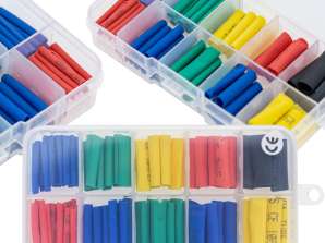 Kit de tubos termorretráctiles multiusos de 110 piezas para aislamiento de cables - Colores variados