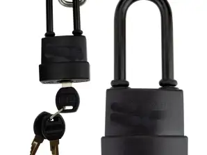 45mm Coated Iron Waterproof Padlock with 3 Keys - Corrosion Resistant and Robust Security Lock