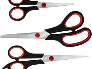 High-Quality Universal Scissors Set, 3-Piece, Ergonomic Handle Design – Stainless Steel Craftsmanship