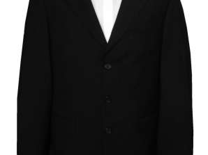 MEN'S JACKETS SUIT TOP COTTON BLACK SINGLE BREASTED 46 - 60