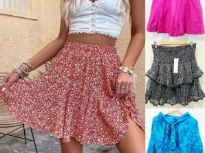 Wholesale Lot of Summer Skirts for Women - Variety of Brands and European Sizes
