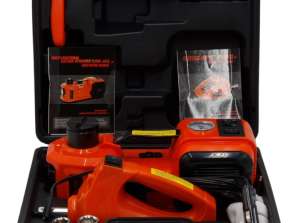 Tool kit for car repair incl. 12V electric jack