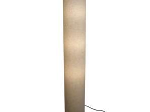 Naturalna lampa podłogowa z lnianym kloszem