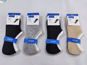Men's Invisible Socks Ref. 1801 Size 40-46 Assorted Colors