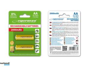 RECHARGEABLE BATTERIES 2 PIECES NI-MH AA 2000MA EZA103Y