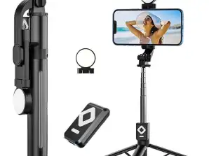 Selfie stick Phone Holder Tripod with Dual Ring LED Tripod Light