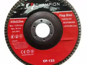 CP-123 Disque à lamelles Champion 125x22,23mm - 80 m/s - Grain G60