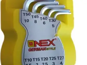 OX-2006 Zestaw kluczy imbusowych TORX Professional 9-częściowy - w plastikowym opakowaniu