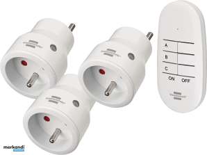 Brennenstuhl - Set of 3 mini remote control plugs RC CE1 3001