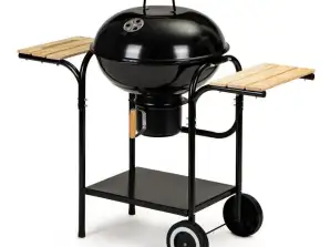 GARDEN GRILL WITH LID AND SHELVES