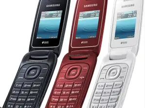 Samsung E1272 valikoima värejä - musta / sininen / valkoinen / punainen - GT-E1272 DualSIM-toiminnoilla ja TFT-näytöllä