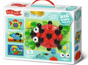 ART BUTTONS Big Baby Mosaic LADYBUG 52 pcs (puces hexagonales)