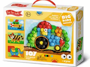 BOUTONS ART Big Baby Mosaic TRACTOR 107 pcs (puces hexagonales)