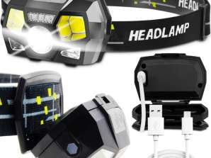Koplamp Waterdichte hoofdlamp met bewegingssensor 1200 lm Krachtige USB GHJ-010X