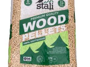 Piedāvājam kokskaidu granulas STEEL EN Plus 6mm 15kg maisiņus