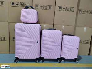 Set of 4 ABS suitcases with 4 ultra-resistant double wheels, available in 6 colours