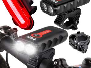 Bicycle Light Light FRONT REAR LED for Bike Handlebar STRONG USB 1800lm YQ-02