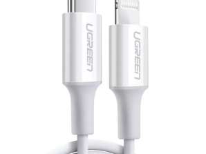 Ugreen kabel USB tip C kabel Lightning MFI 1m 3A 18W bijeli 10493