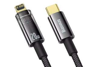 USB C kabel za Lightning Baseus Explorer 20W 1m crno