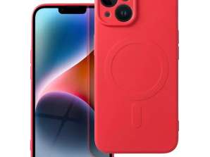 Funda magnética de silicona para IPHONE 14 rojo