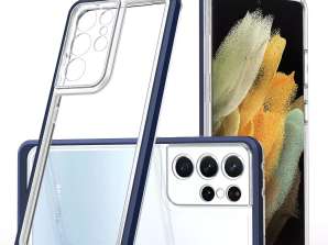 Capa 3in1 transparente para Samsung Galaxy S21 Ultra 5G Gel Frame Case