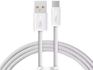 USB uz USB C kabelis Baseus Dynamic Series 100W 1m baltā krāsā