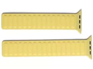 Beline pasek Apple Watch Magnetic 42/44/45/49mm żółty /yellow