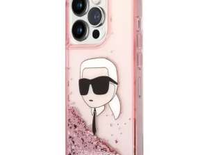 Housse Karl Lagerfeld KLHCP14LLNKHCP pour iPhone 14 Pro 6 1 » étui rigide Glit