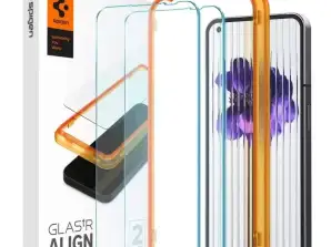 Tempered glass Spigen Alm Glas.tr Slim 2 pack Nothing Phone 1 Clear