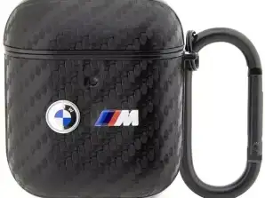 BMW BMA2WMPUCA2 AirPods futrālis 1/2 vāks melns/melns Carbon Double M