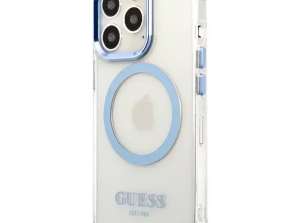 Guess Case GUHMP13XHTRMB pour iPhone 13 Pro Max 6 7 » bleu / bleu dur