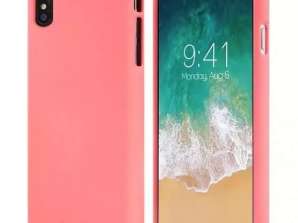 Mercury Soft Phone Case para iPhone X rosa / rosa recorte / agujero