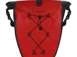 Wozinsky impermeável saco de bicicleta suporte de carga 25l WB vermelho