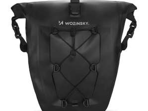 Wozinsky impermeable bolsa de bicicleta bolsa soporte de carga 25l negro WBB2