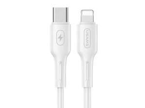 Câble USAMS U43 USB C vers Lightning 30W 1.2m blanc