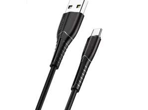 USAMS kabelis U35 USB C 2A greitas įkrovimas 1m juoda
