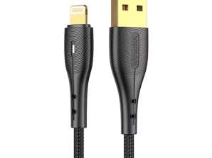 USB laidas skirtas Lightning Vipfan Nano Gold X07 3A 1.2m juoda