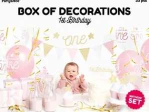 1st birthday party decorations set rose gold