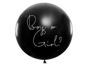 Ballon Gender Reveal Jongen of meisje blauwe confetti 100cm