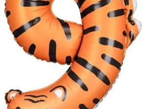 Fólia ballon születésnapi száma "9" Tiger 49x76 cm