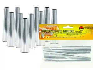 Moldes para hornear tubos de cocción 9cm 10 piezas plata