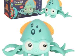 Octopus crawling interactive toy with sound, USB rechargeable