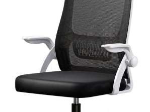 Białe ergonomiczne krzesło biurowe