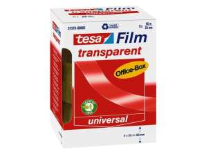 Tesa Film Transparant voor tafeldispenser 6 stuks 66m x 25mm 57379