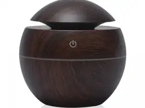 Herzberg Air Humidifier Aroma Oil Diffuser Dark wood